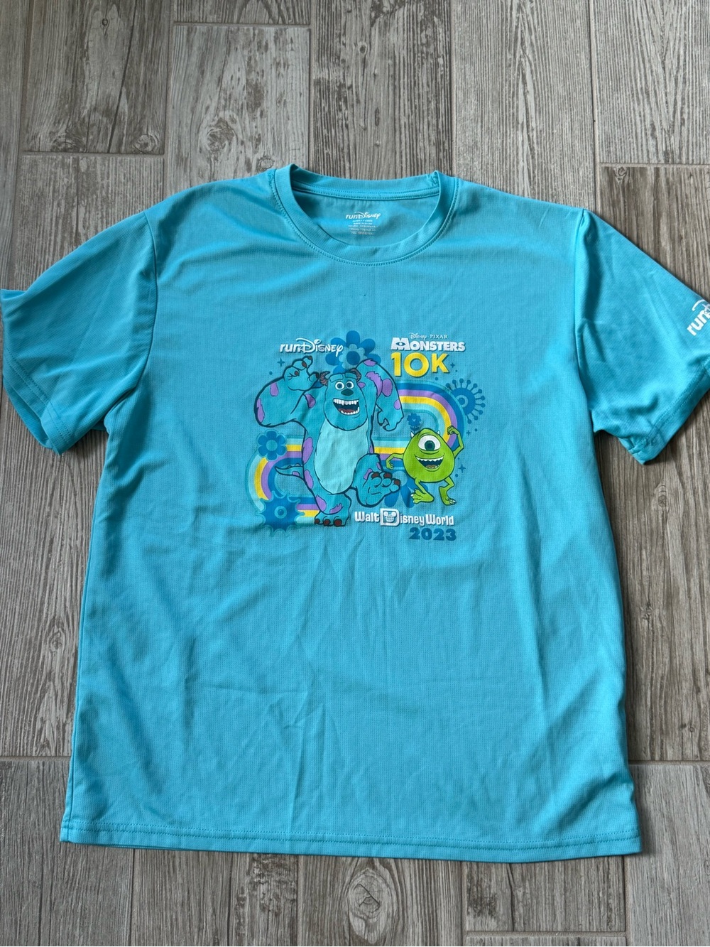 Disney Monsters 10K men’s large Shirt - Aqua Blue (2023)